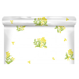 Rouleau de polypro imprimé 35µ jaune - Grossiste en emballage