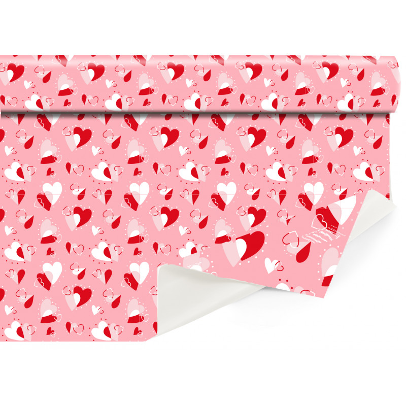 Rouleau de Clayrbrill imprimé 0.80x40M flamme rose - Fournisseur d'emballage