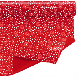 Rouleau de Clayrbrill imprimé 0.80x40M galant rouge - Fournisseur d'emballage