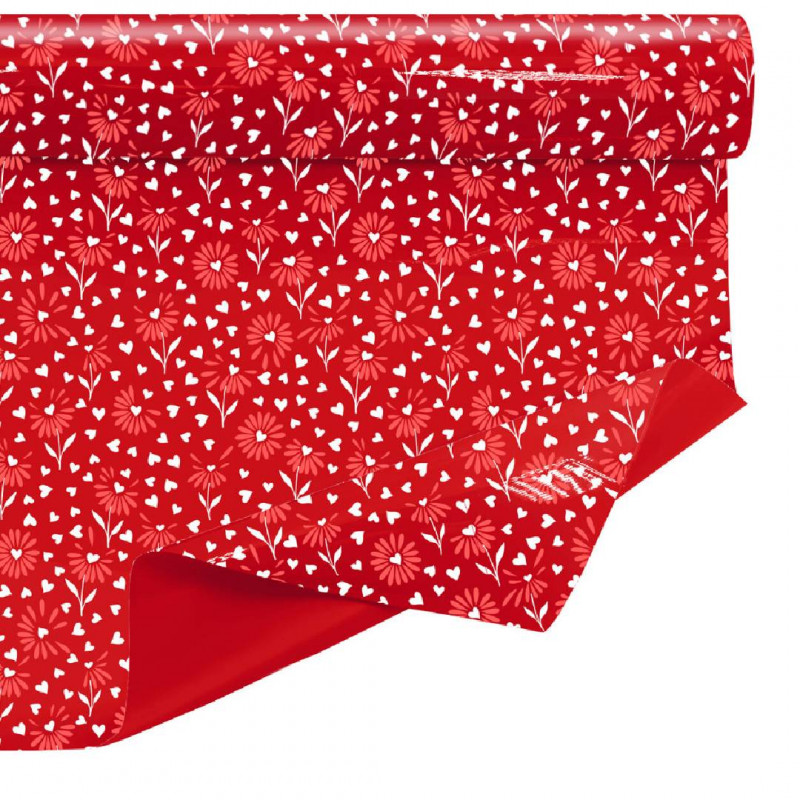 Rouleau de Clayrbrill imprimé 0.80x40M galant rouge - Fournisseur d'emballage