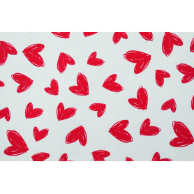 Rouleau de polypro imprimé 30µ coeur rouge - Grossiste en emballage