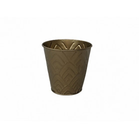 Cache-pot en zinc conique - Embossed - Grossiste en zinc fleuriste