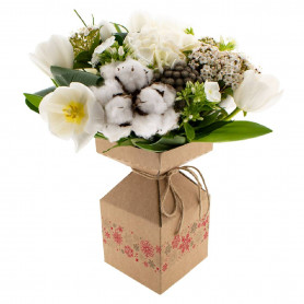 Paquet de 20 vases réserve d'eau en kraft recyclé - Flocons