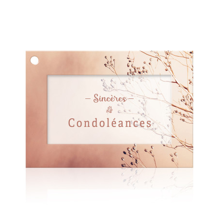 Paquet de 10 cartes "Condoléances"- Fleur de fleur - Grossiste fleuriste - Carterie
