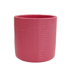 Cache-pot ligne horizontale corail - Horizon - grossiste pour fleuristes et jardineries