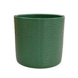 Cache-pot ligne horizontale kaki - Horizon - grossiste pour fleuristes et jardineries