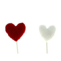 Sachet de 12 pics coeurs - Mélania - grossiste décoration