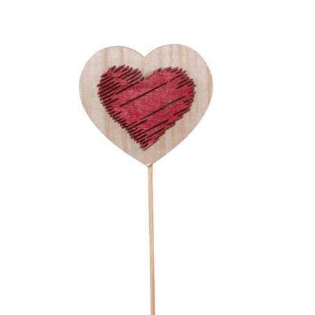 Sachet de 12 pics coeurs - Lovélia - grossiste décoration