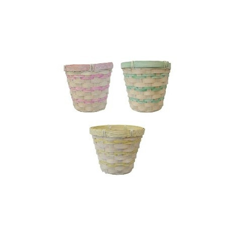 Cache-pot osier multicolore - grossiste fleuriste et jardinerie
