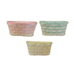 Corbeille osier multicolore - grossiste fleuriste et jardinerie