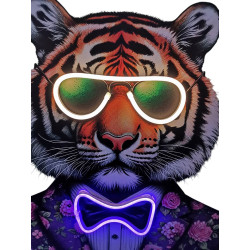 Toile encadré tigre led - Grossiste cadres déco