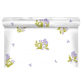 Rouleau de polypro imprimé 35µ lilas - Grossiste en emballage