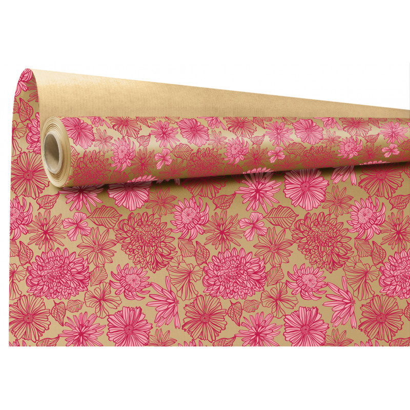 Rouleau de kraft imprimé salomé - Grossiste emballage