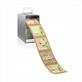 Rouleau de 500 étiquettes adhésives "Porte bonheur" - Muguette - grossiste emballage