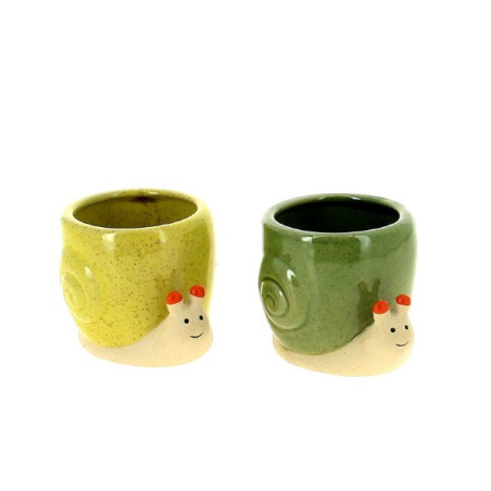 Cache pot petit escargot - Belléa - Grossiste fleuriste printemps