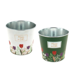 Cache-pot "mamie en or" 2 tailles - Roséline - Fournisseur fête des grand mères