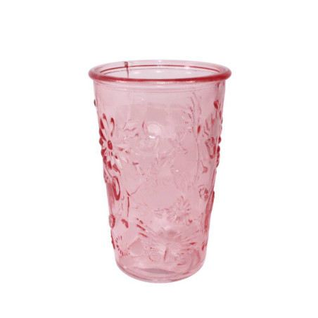 Photophore en verre coloré - Gobelet - Grossiste été déco