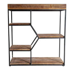 Etagère en bois métal 100x30 H. 115cm - Fournisseur de mobilier pour professionnels