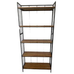 Etagère haute en bois métal 83x31 H. 180cm - Fournisseur de mobilier pour professionnels