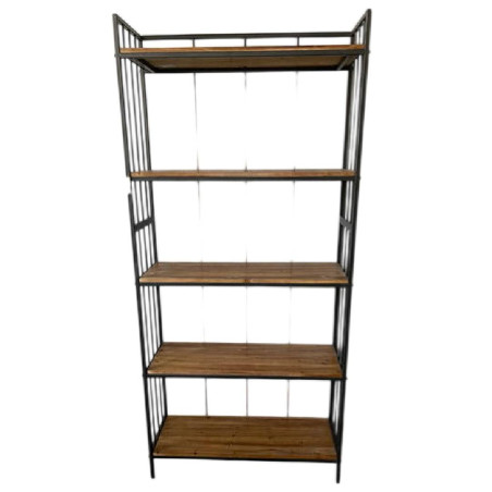 Etagère haute en bois métal 83x31 H. 180cm - Fournisseur de mobilier pour professionnels