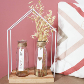 Soliflore sur structure métal bois - Grossiste fleuriste