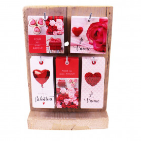 Coffret présentoir + cartes Saint Valentin - Grossiste carterie