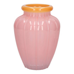 Vase Rose Orange en verre - Ribella - Grossiste verrerie