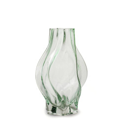 Vase en verre vert menthe - Shelby - Grossiste décoration