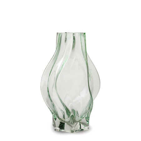 Vase en verre vert menthe - Shelby - Grossiste décoration