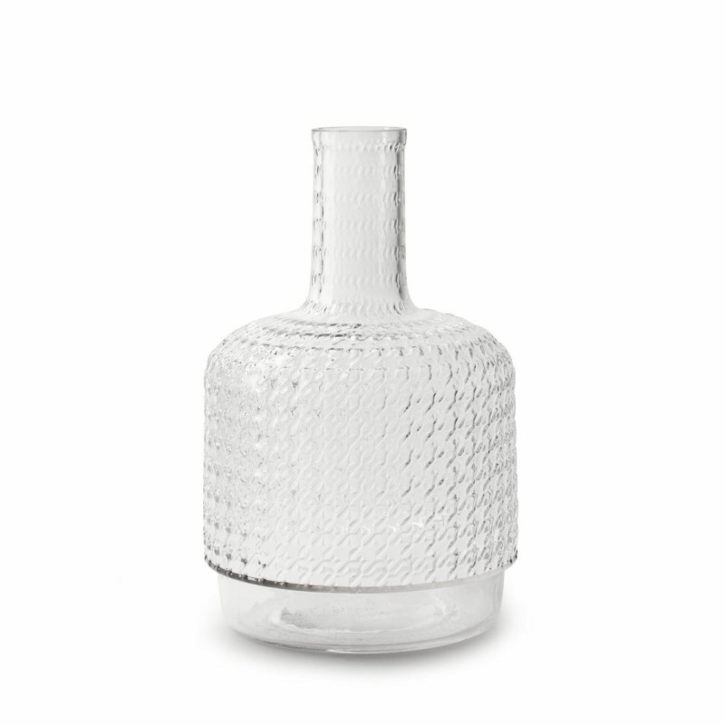 Bouteille soliflore en verre 2 couleurs - Sari - Grossiste fleuriste et décoration