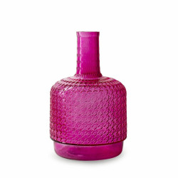 Bouteille soliflore en verre 2 couleurs - Sari - Grossiste fleuriste et décoration