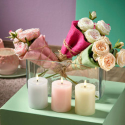 Boite de 6 bougies Led couleur pastel - Florvana