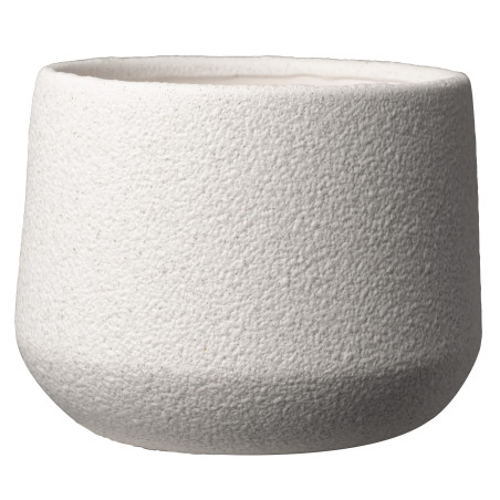 Cache-pot en céramique blanc - Byron - Fournisseur pour fleuristes et jardineries