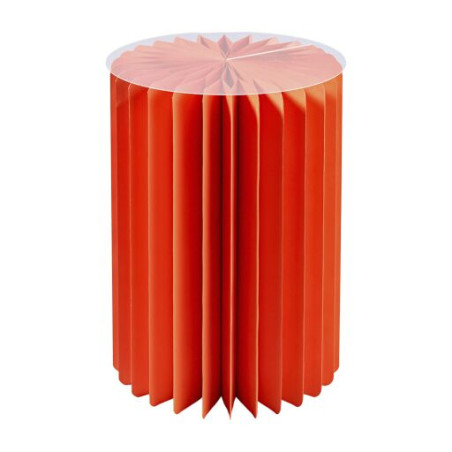 Colonne en papier orange 3 hauteurs - Eolia