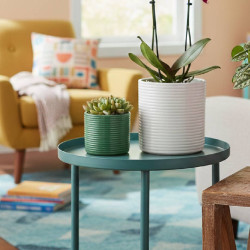 Cache-pot ligne horizontale kaki 3 tailles - Horizon