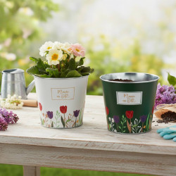 Cache-pot "mamie en or" 2 tailles - Roséline