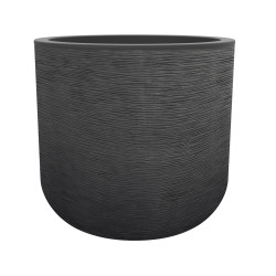 Pot rond gris D. 50cm - Graphit - Fournisseurs grands pots plastiques