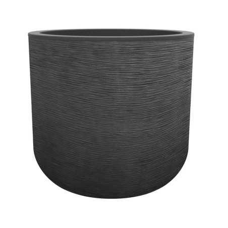 Pot rond gris D. 50cm - Graphit - Fournisseurs grands pots plastiques