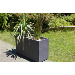 Jardinière muret 116L gris anthracite - Graphit