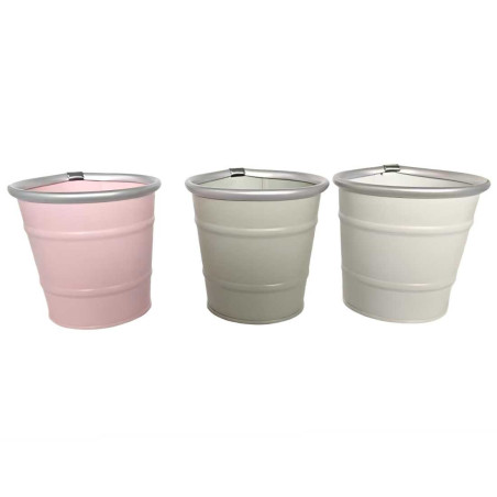 Cache-pot en zinc plusieurs tailles - Astro - Grossiste pour fleuristes et jardineries