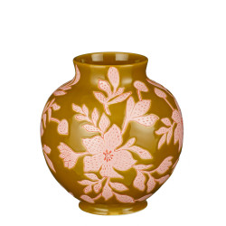 Vase en céramique ocre - Nuri - Fournisseur de décoration