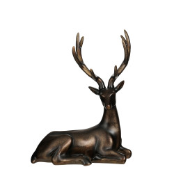 Cerf couché marron H. 103cm - Grossiste déco évènementiel