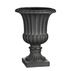 Vase médicis anthracite en métal - Gloria - Grossiste fleuriste et jardinerie