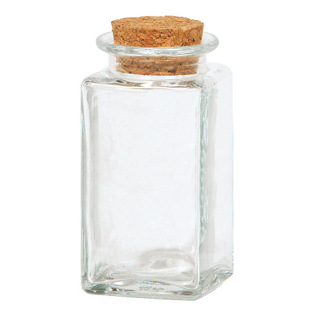 Flacon en verre avec bouchon de liège - Mini - Grossiste en fournitures