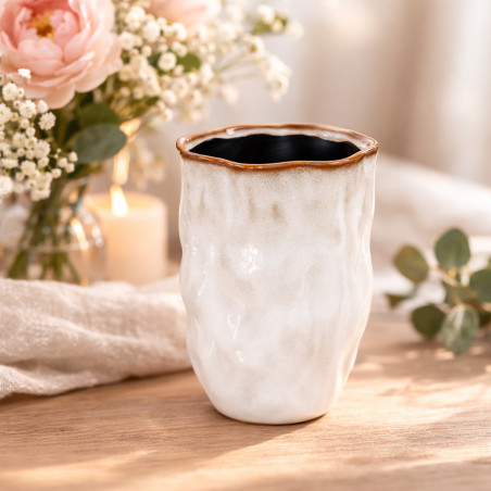 Vase crème 2 tailles - Syléa - Grossiste fleuriste