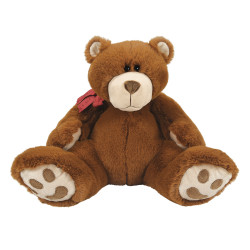 Peluche ours marron 40cm - Bubba - Grossiste en nounours