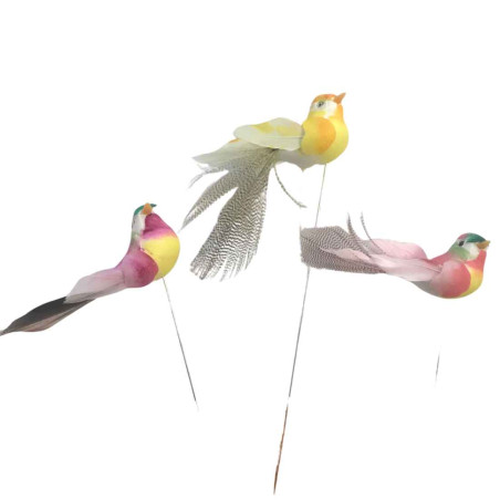 Paquet de 12 oiseaux sur pic - Furiosy