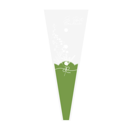 Paquet de 50 housses muguet 2 couleurs - Lilia - grossiste emballage 1er mai