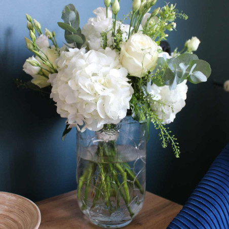 Vase avec déco tulipe 2 tailles - Mellia