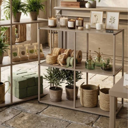 Etagère basse en métal taupe - Order
